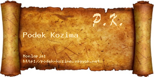 Podek Kozima névjegykártya